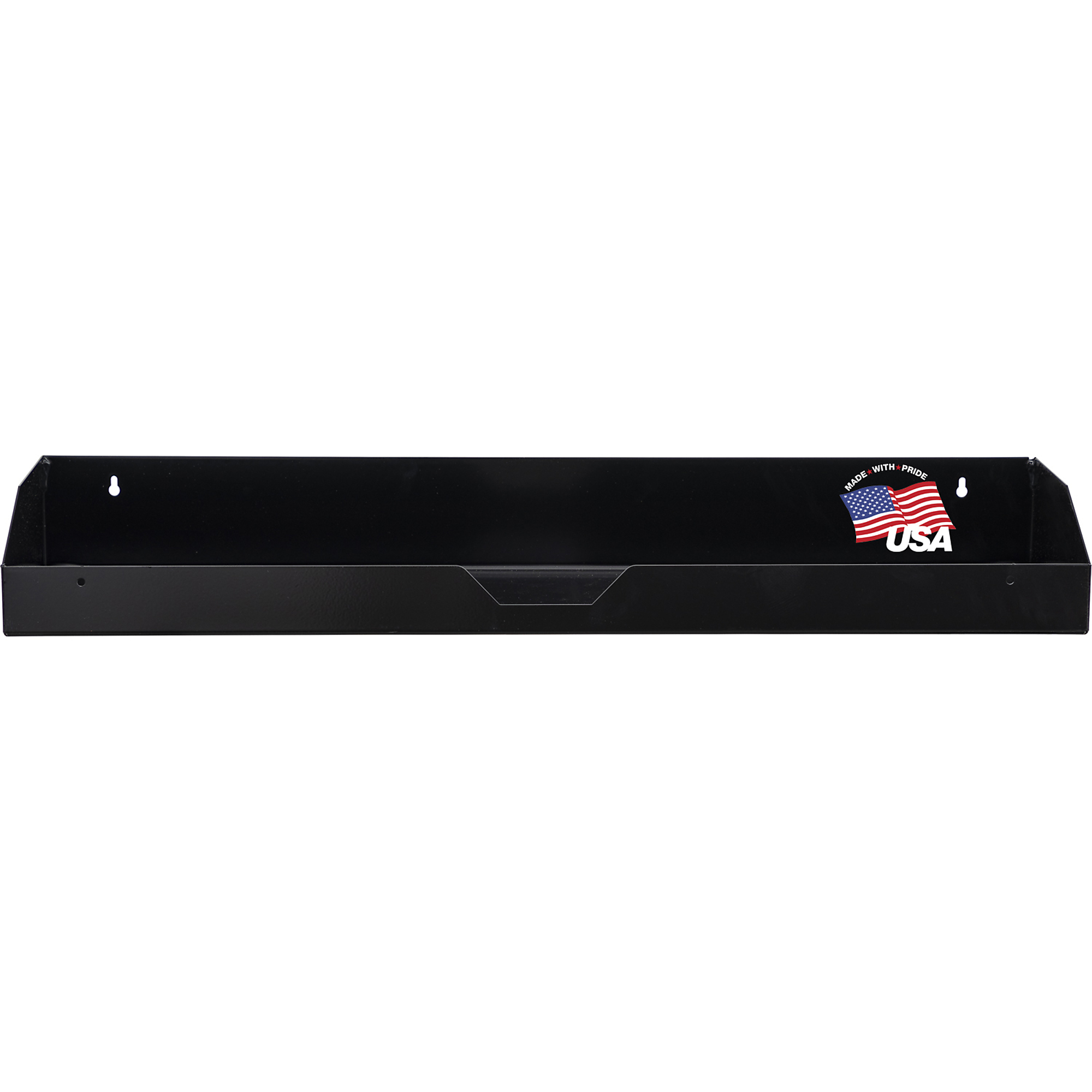 Buyers Products, Custom-fit shelf for use w/ Steel Topsider Truck Tool Boxes, Width 35 in, Material Carbon Steel, Color Finish Glossy Black, Model# 1702940TRAY